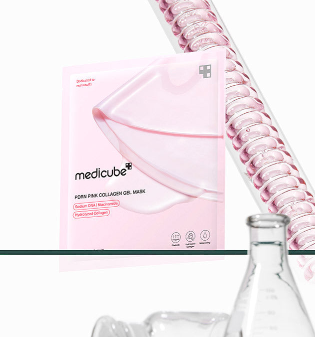 Masque gel au collagène rose Medicube PDRN 28 g x 4 unités