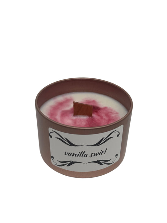 Vanilla swirl candles