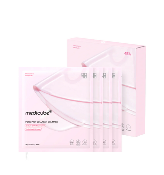 Masque gel au collagène rose Medicube PDRN 28 g x 4 unités
