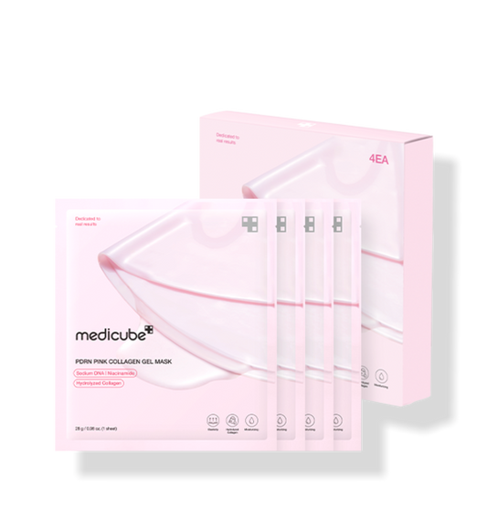 Masque gel au collagène rose Medicube PDRN 28 g x 4 unités
