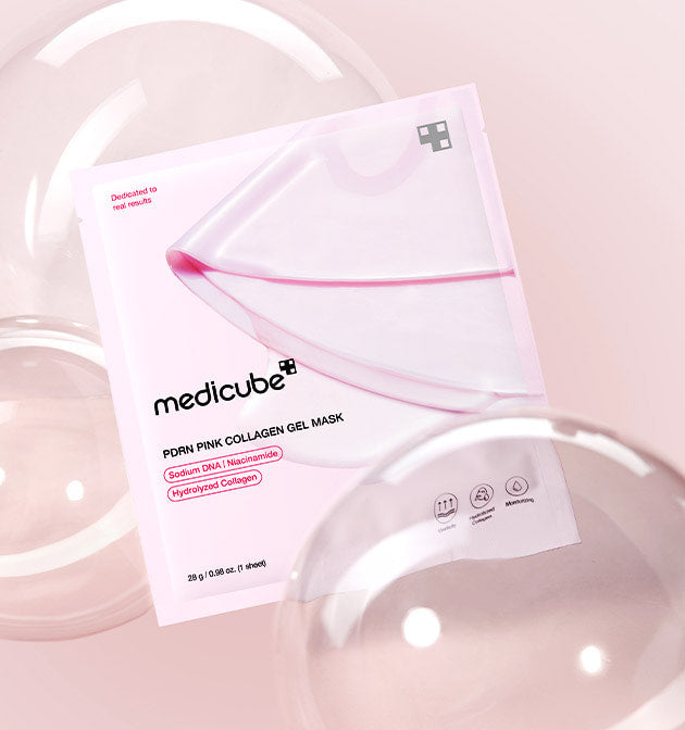 Masque gel au collagène rose Medicube PDRN 28 g x 4 unités
