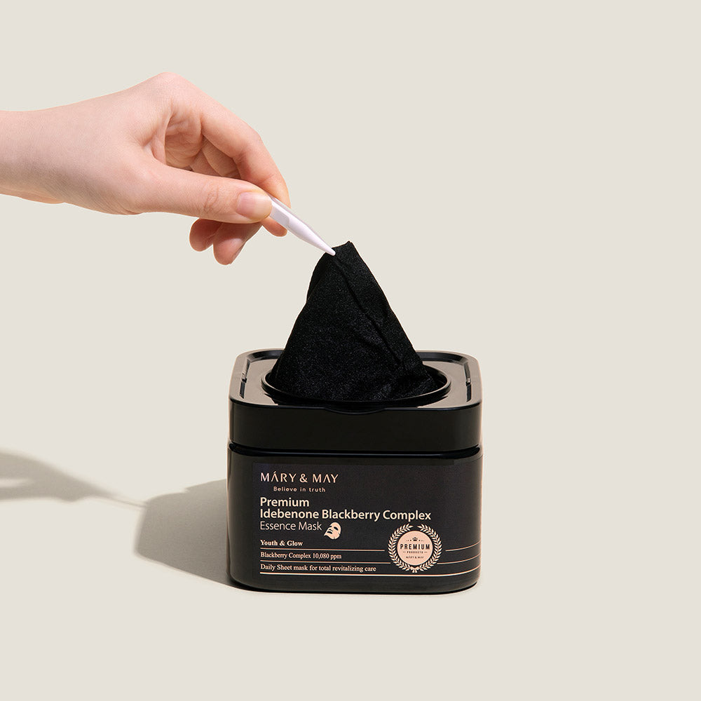 [MARY & MAY] Masque Essence Complexe Idébénone Mûre Premium 250g (20ea)